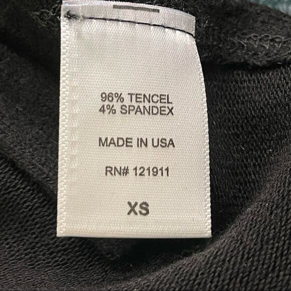 LNA Brushed Ezra Sweater Pullover, Open sides, woman's size XS Black - Picture 9 of 11